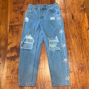 STAR STUDDED JEAN PANTS